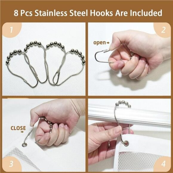 2 Pack Mesh Hanging Shower Caddy Organizer Quick Dry Pockets for Bathroom RV - Picture 5 of 7